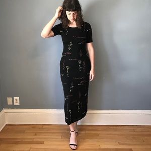 90’s slinky floral dress